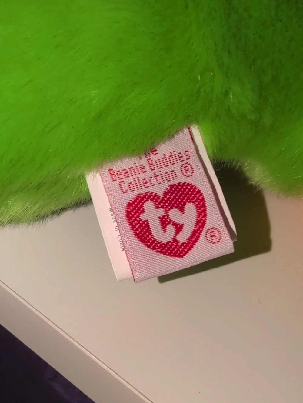 NWT Ty Beanie Buddy Smoochy Large Green Plush Frog Collectible Y2K Rainforest - Picture 4 of 4